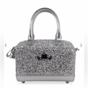 Disney Cinderella Kids Silver Glitter Handbag Purse with Strap